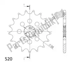 Here you can order the ktw front 16t, 520 from Supersprox, with part number SU139416: