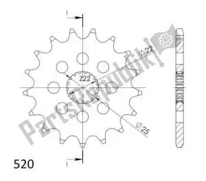SUPERSPROX SU139416 ktw front 16t, 520 - Bottom side