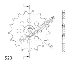 SUPERSPROX SU139417 ktw delantero 17t, 520 - Lado inferior