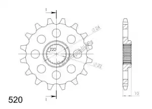SUPERSPROX SU140218 ktw delantero 18t, 520 - Lado inferior