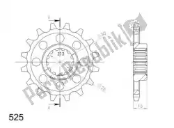 Here you can order the ktw front 17t, 525 from Supersprox, with part number SU140417:
