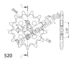 Here you can order the ktw front 12t from Supersprox, with part number SU142212: