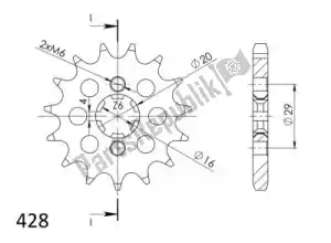 SUPERSPROX SU142516 ktw front 16t, 428 - Bottom side