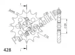 Here you can order the ktw front 17t, 428 from Supersprox, with part number SU142517: