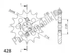 SUPERSPROX SU142517 ktw front 17t, 428 - Bottom side