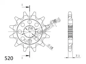 SUPERSPROX SU142711 ktw front 11t, 520 - Bottom side