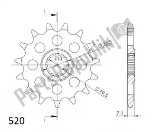 SUPERSPROX SU143416 ktw delantero 16t - Lado inferior