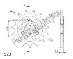 Here you can order the ktw front 16t, 520 from Supersprox, with part number SU143716: