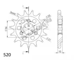 SUPERSPROX SU143814 ktw front 14t, 520 - Bottom side