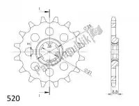 SU150713, Supersprox, Ktw anteriore 13t, 520    , Nuovo