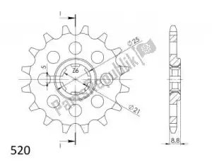 SUPERSPROX SU150713 ktw front 13t, 520 - Bottom side
