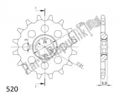 Here you can order the ktw front 15t, 520 from Supersprox, with part number SU150715: