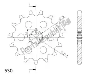 SUPERSPROX SU151813 ktw front 13t - Bottom side