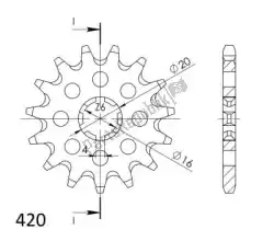 Here you can order the ktw front 13t, 420 from Supersprox, with part number SU154613: