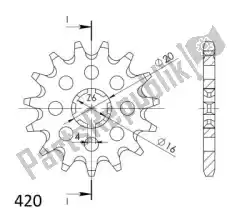 Here you can order the ktw front 15t, 420 from Supersprox, with part number SU154615: