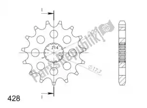 SUPERSPROX SU155814 ktw anteriore 14t, 428 - Il fondo