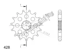 SUPERSPROX SU155817 ktw front 17t, 428 - Bottom side