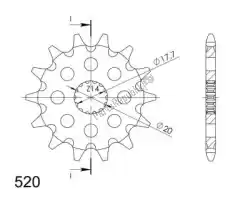 Here you can order the ktw front 12t, 520 from Supersprox, with part number SU156412: