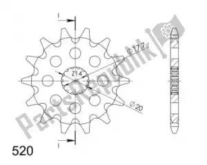 SUPERSPROX SU156414 ktw front 14t, 520 - Bottom side