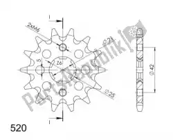 Here you can order the ktw front 12t, 520 from Supersprox, with part number SU156912: