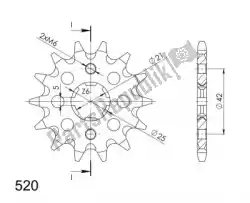 Qui puoi ordinare ktw anteriore 16t, 520 da Supersprox , con numero parte SU156916: