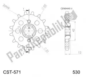 SUPERSPROX SU157117 ktw dianteiro 17t - Lado inferior