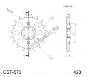 SUPERSPROX SU157619 ktw delantero 19t - Lado inferior