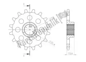 SUPERSPROX SU157714 ktw delantero 14t, 520 - Lado inferior