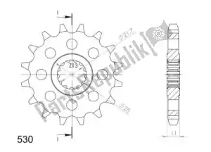 SUPERSPROX SU158016 ktw front 16t, 530 - Bottom side