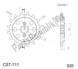 Ici, vous pouvez commander le ktw avant 12t, 520 auprès de Supersprox , avec le numéro de pièce SU171112: