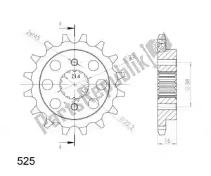 SUPERSPROX SU174014 ktw front 14t, 525 - Bottom side