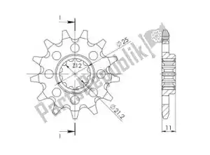 SUPERSPROX SU182412 ktw delantero 12t, 520 - Lado inferior