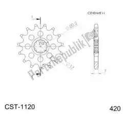 Here you can order the ktw front 15t, 420 from Supersprox, with part number SU1112015: