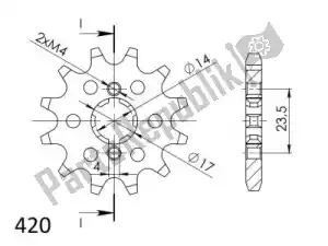 SUPERSPROX SU1112811 ktw front 11t, 420 - Bottom side