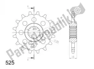 SUPERSPROX SU1118214 ktw dianteiro 14t, 525 - Lado inferior