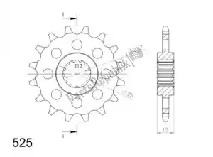SUPERSPROX SU1118215 ktw front 15t, 525 - Bottom side