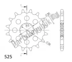 Here you can order the ktw front 16t, 525 from Supersprox, with part number SU1118316: