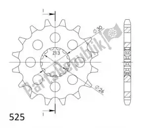 SUPERSPROX SU1118316 ktw front 16t, 525 - Bottom side