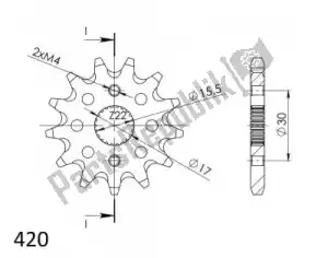 SUPERSPROX SU1125613 ktw front 13t, 420 - Bottom side