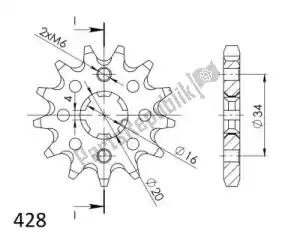 SUPERSPROX SU1126313 ktw front 13t, 428 - Bottom side
