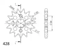 SU1126414, Supersprox, Ktw front 14t, 428    , New