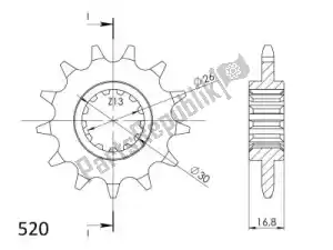 SUPERSPROX SU1126914 ktw front 14t, 520 - Bottom side