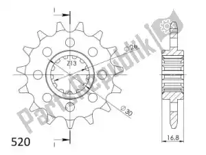 SUPERSPROX SU1126916 ktw front 16t, 520 - Bottom side