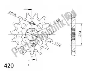 SUPERSPROX SU1131014 ktw przód 14t, 420 - Dół