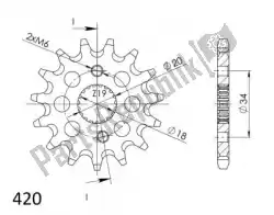 Qui puoi ordinare ktw anteriore 15t, 420 da Supersprox , con numero parte SU1131015: