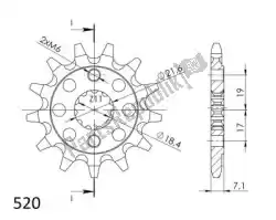 Qui puoi ordinare ktw anteriore 13t, 520 da Supersprox , con numero parte SU1132113: