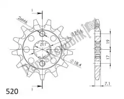 Here you can order the ktw front 14t, 520 from Supersprox, with part number SU1132114: