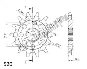 SUPERSPROX SU1132214 ktw front 14t, 520 - Bottom side