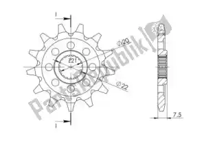 SUPERSPROX SU1132312 ktw front 12t, 520 - Bottom side