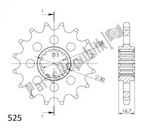 SUPERSPROX SU1137017 ktw delantero 17t, 525 - Lado inferior